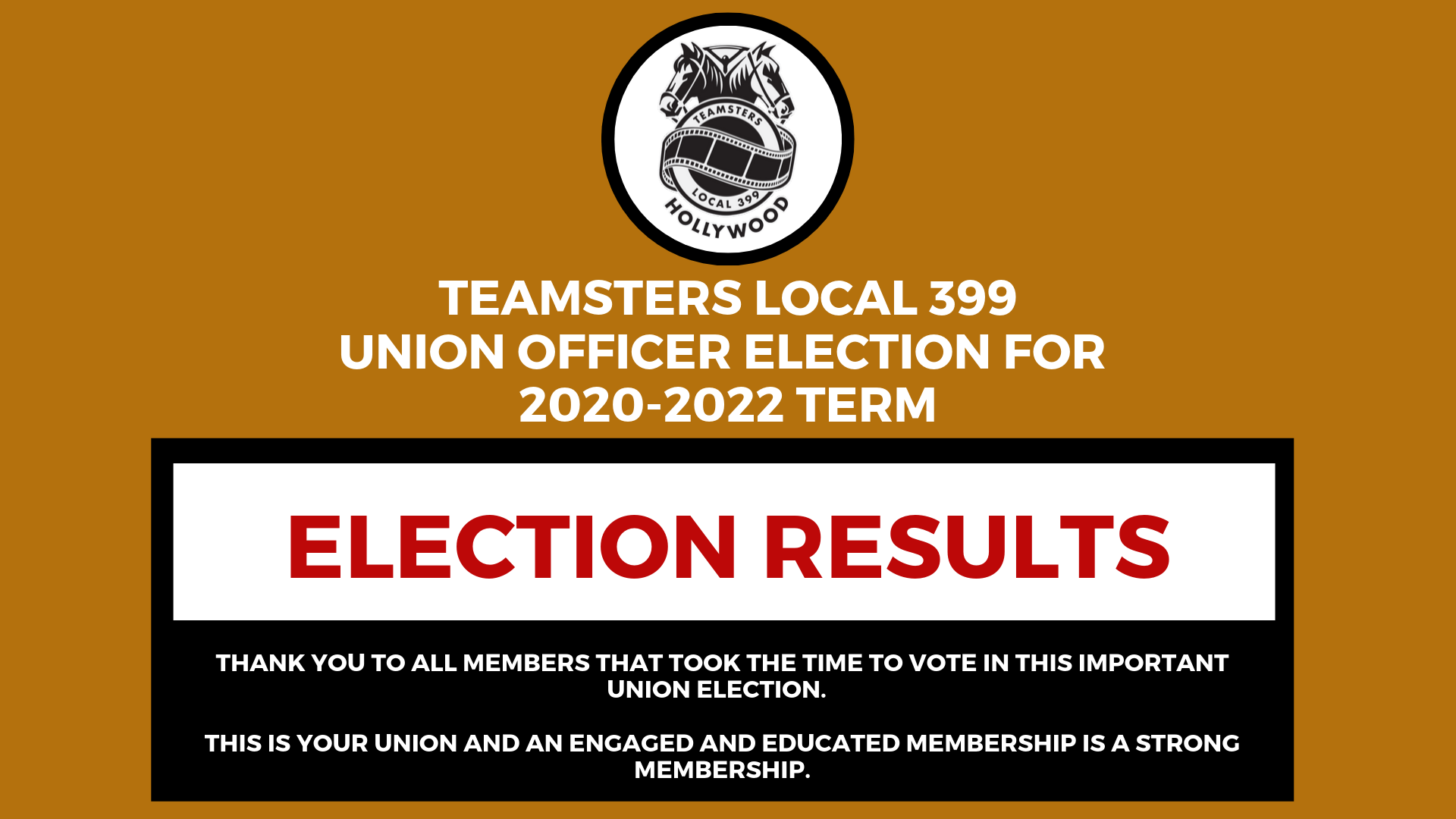 ELECTION RESULTS: Teamsters Local 399 Officer Election for the 2020 ...